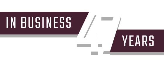 47 years in business banner